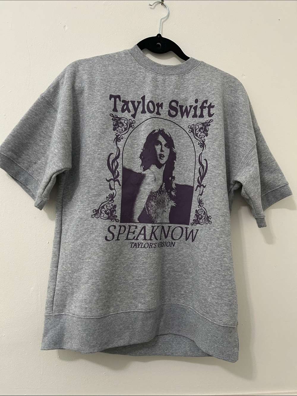 Taylor Swift Speak Now Graphic Sweatshirt Gray & Deep Purple